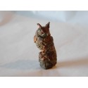 Hibou sur tronc d'arbre, 3,5cm haut