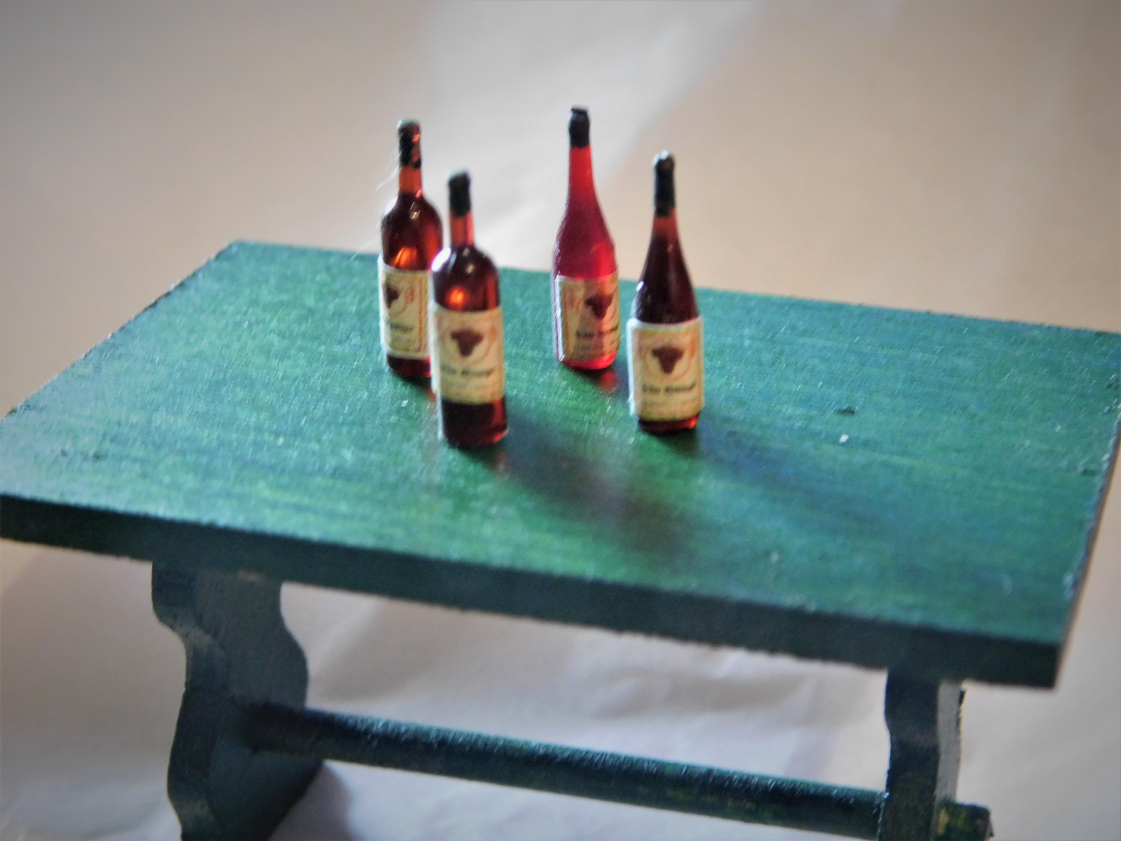 1/12 Simulation Ensemble De Vin Rouge, Ouvre-Bouteille En Verre De Vin Rouge  Exquis Miniature Vin Rouge Jouet Modèle Bouteille De Vin Rouge Pour Boîte  De Chambre 