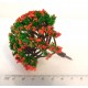 1 arbre boule fleuri rouge 8cm de haut