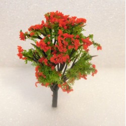 1 arbre fleuri rouge 7cm