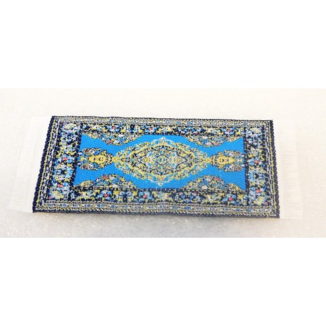 1 tapis fils tissés bleu 9cm sur 5cm