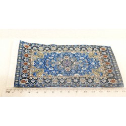 1 tapis en fils tissés bleus 16,5cm sur 9,7cm