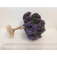 Arbre tronc bois, fleuri violet, 12cm de haut