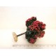 Arbre tronc bois, fleuri rouge sombre 12cm de haut