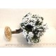 Arbre  tronc bois fleuri blanc 8cm de haut