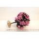 Arbre tronc bois, fleuri rose 8cm de haut